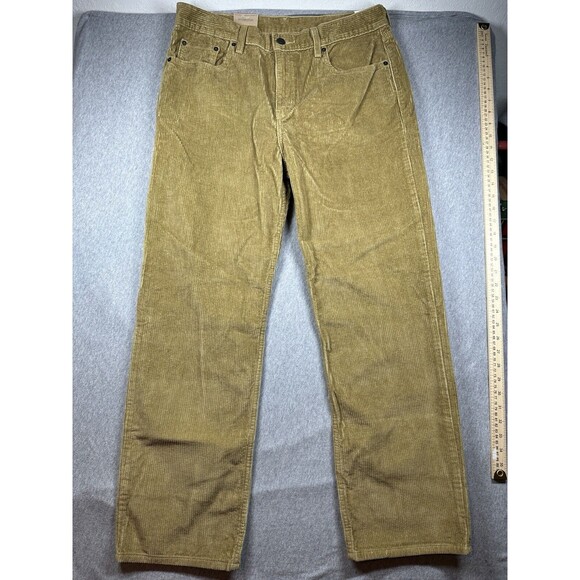Levi's Low Pro Corduroy Pants  Women's Size 31x30 Gold Straight Leg Mid Rise NWT - Picture 1 of 8
